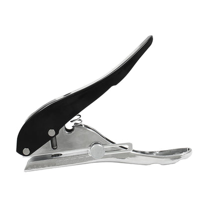 Metal Hole Punch Heavy Duty Single Hole Puncher, Portable Paper Punch for Id Cards PVC Cards Plastic Cardboard