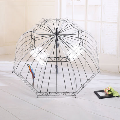 Clear Bubble Umbrella for Girls and Women,Clear Kids Umbrella Dome Shape, Auto Open Transparent Rain Girls