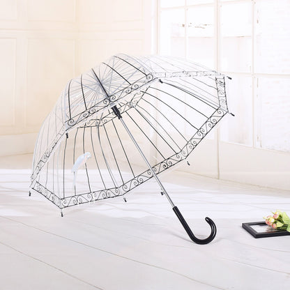 Clear Bubble Umbrella for Girls and Women,Clear Kids Umbrella Dome Shape, Auto Open Transparent Rain Girls
