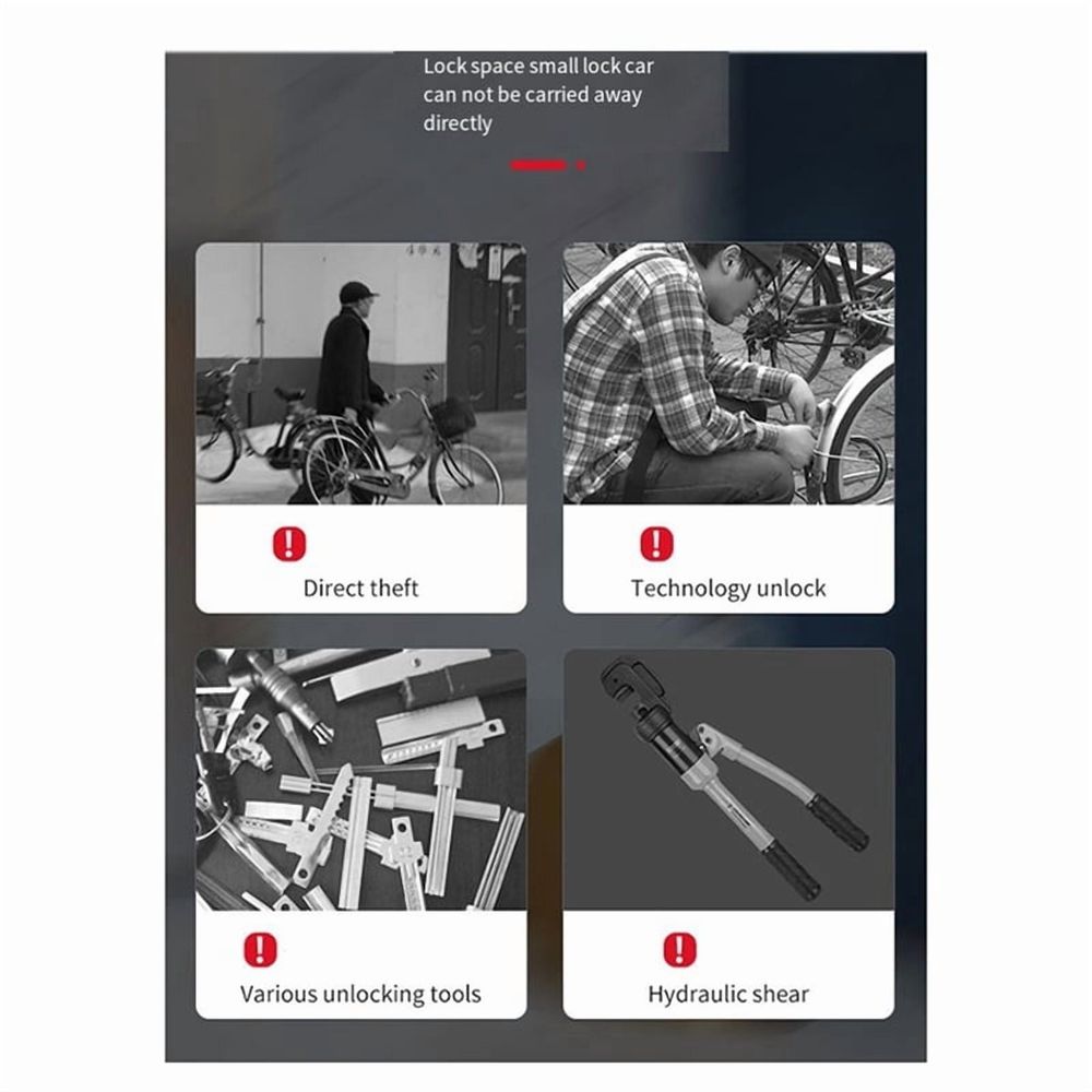Bicycle Lock Lengthened and Thickened Anti-Theft Chain Portable Electric Vehicles Mountain Bike Chain Lock Bicycle Chain