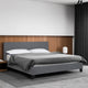 Milano Sienna Luxury Bed Frame Base And Headboard Solid Wood Padded Linen Fabric - Single - Grey - Mekamart Australia