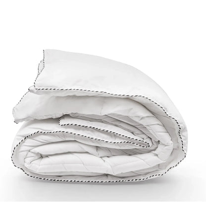 Royal Comfort Bamboo Blend Quilt 250GSM Luxury Duvet 100% Cotton Cover - Single - White - Mekamart Australia