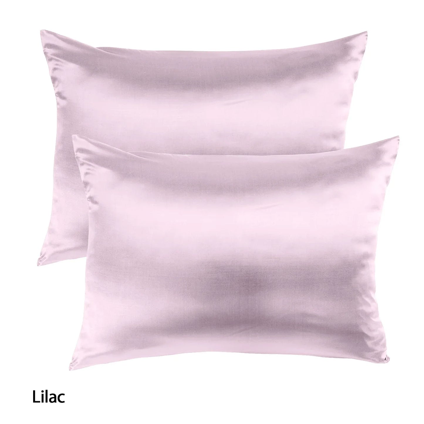 Royal Comfort Mulberry Soft Silk Hypoallergenic Pillowcase Twin Pack 51 x 76cm - Lilac - Mekamart Australia