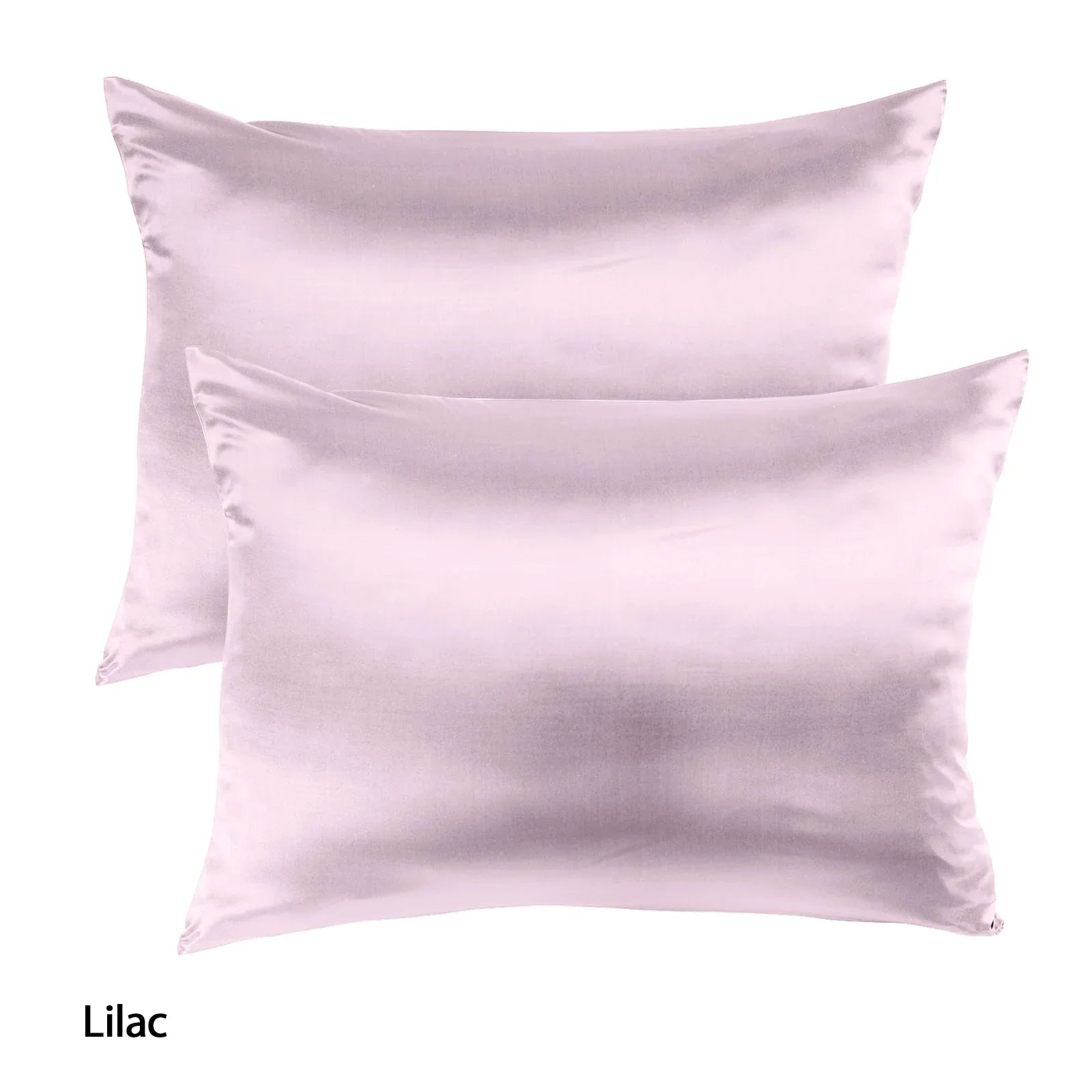 Royal Comfort Mulberry Soft Silk Hypoallergenic Pillowcase Twin Pack 51 x 76cm - Lilac - Mekamart Australia