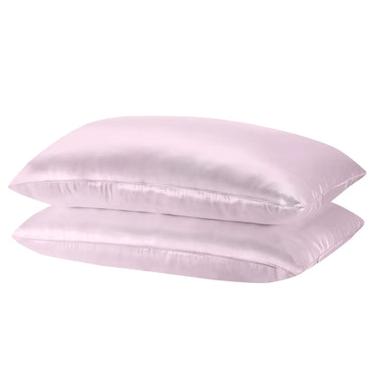 Royal Comfort Mulberry Soft Silk Hypoallergenic Pillowcase Twin Pack 51 x 76cm - Lilac - Mekamart Australia