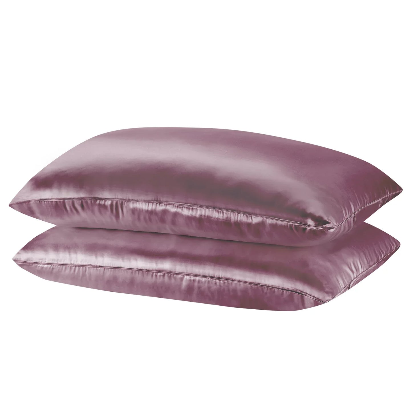 Royal Comfort Mulberry Soft Silk Hypoallergenic Pillowcase Twin Pack 51 x 76cm - Malaga Wine - Mekamart Australia