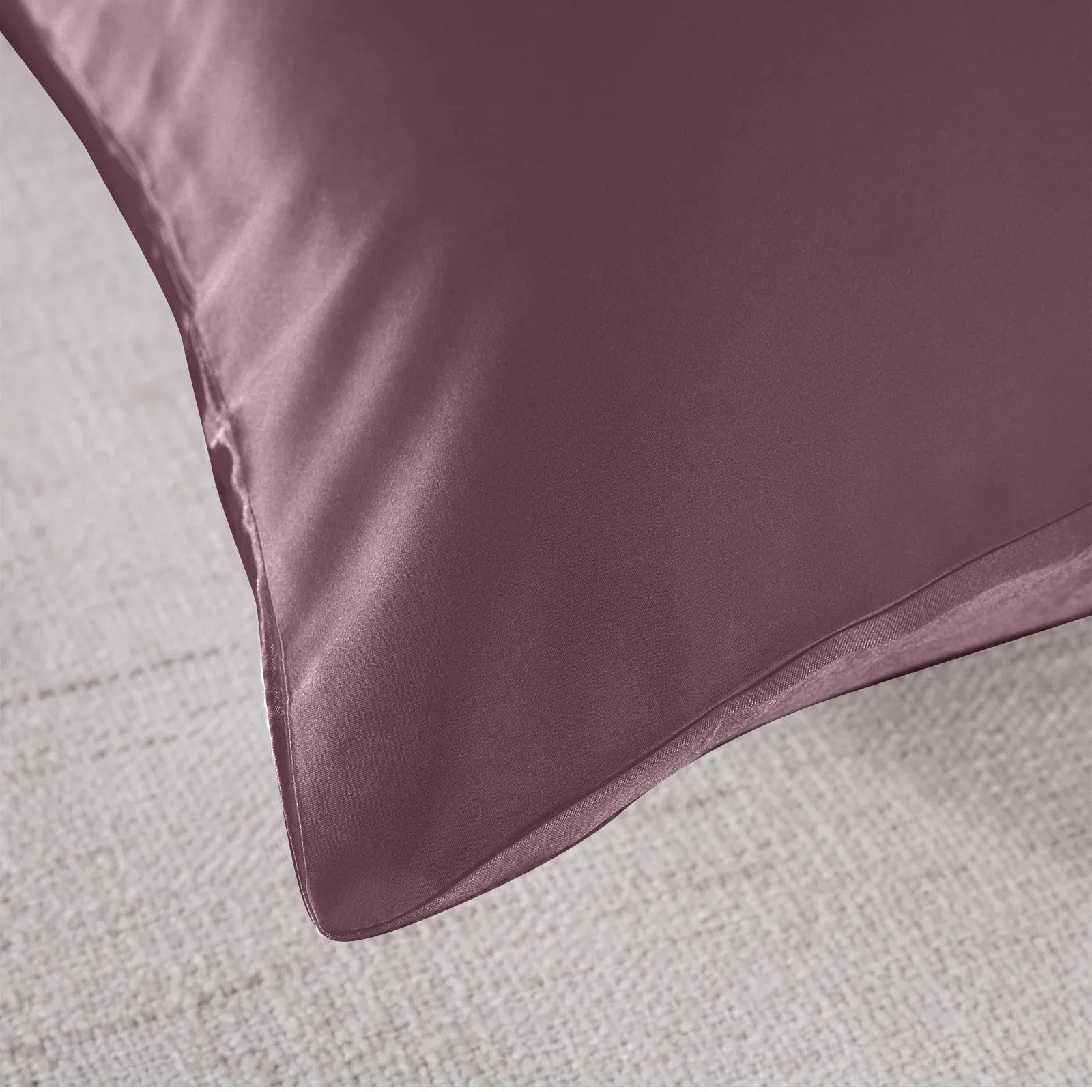 Royal Comfort Mulberry Soft Silk Hypoallergenic Pillowcase Twin Pack 51 x 76cm - Malaga Wine - Mekamart Australia