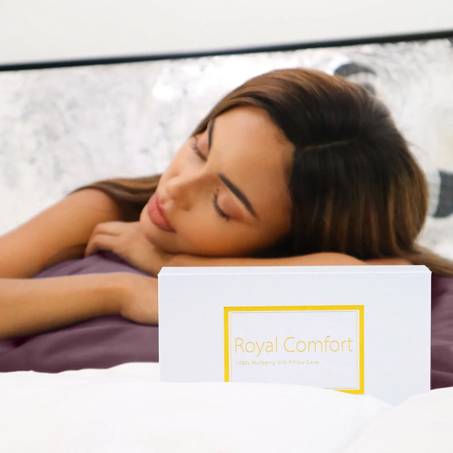 Royal Comfort Mulberry Soft Silk Hypoallergenic Pillowcase Twin Pack 51 x 76cm - Malaga Wine - Mekamart Australia