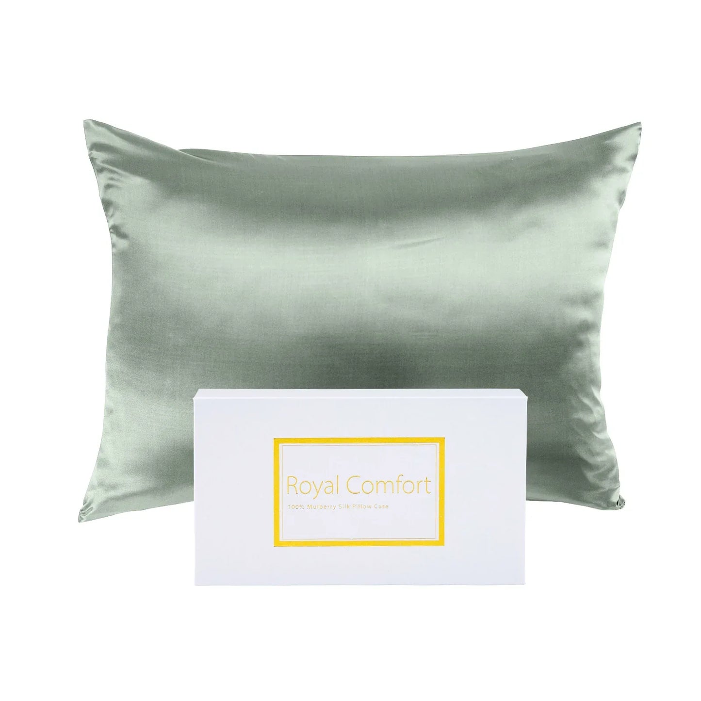 Royal Comfort Pure Silk Pillow Case 100% Mulberry Silk Hypoallergenic Pillowcase - Sage - Mekamart Australia