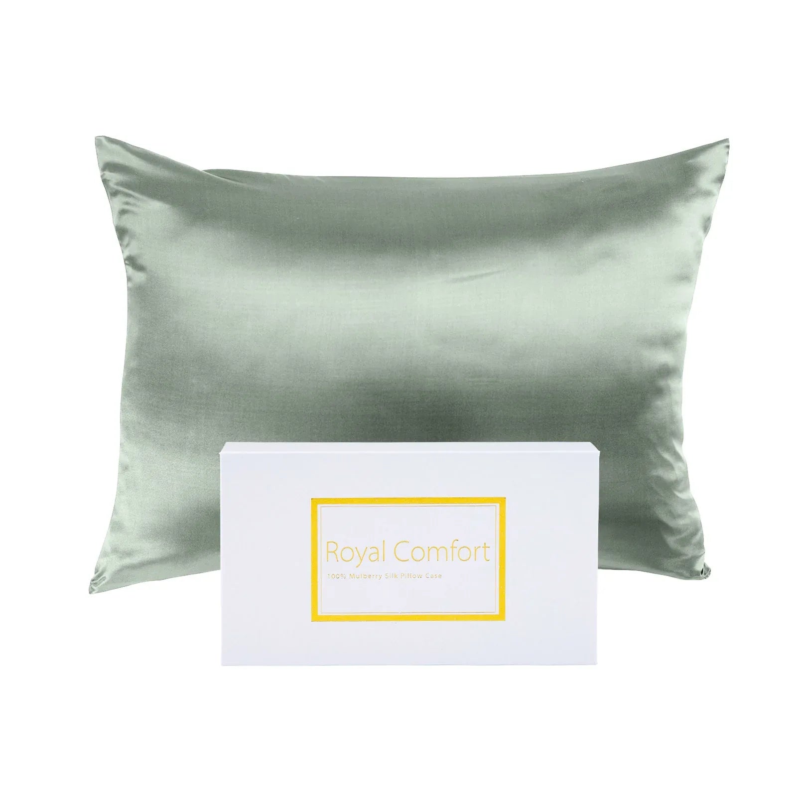 Royal Comfort Pure Silk Pillow Case 100% Mulberry Silk Hypoallergenic Pillowcase - Sage - Mekamart Australia