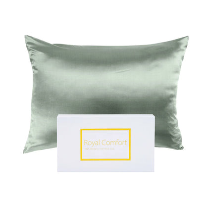 Royal Comfort Pure Silk Pillow Case 100% Mulberry Silk Hypoallergenic Pillowcase - Sage - Mekamart Australia