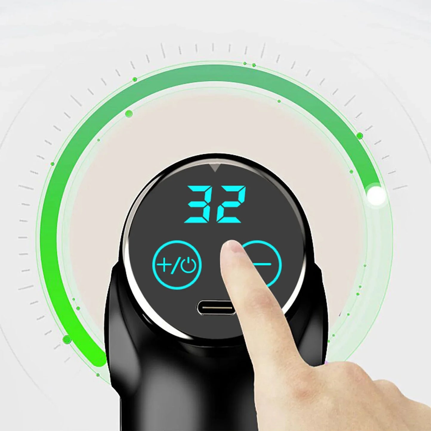 FitSmart LCD Display Mini Vibration Therapy Massage Device Black - Mekamart Australia