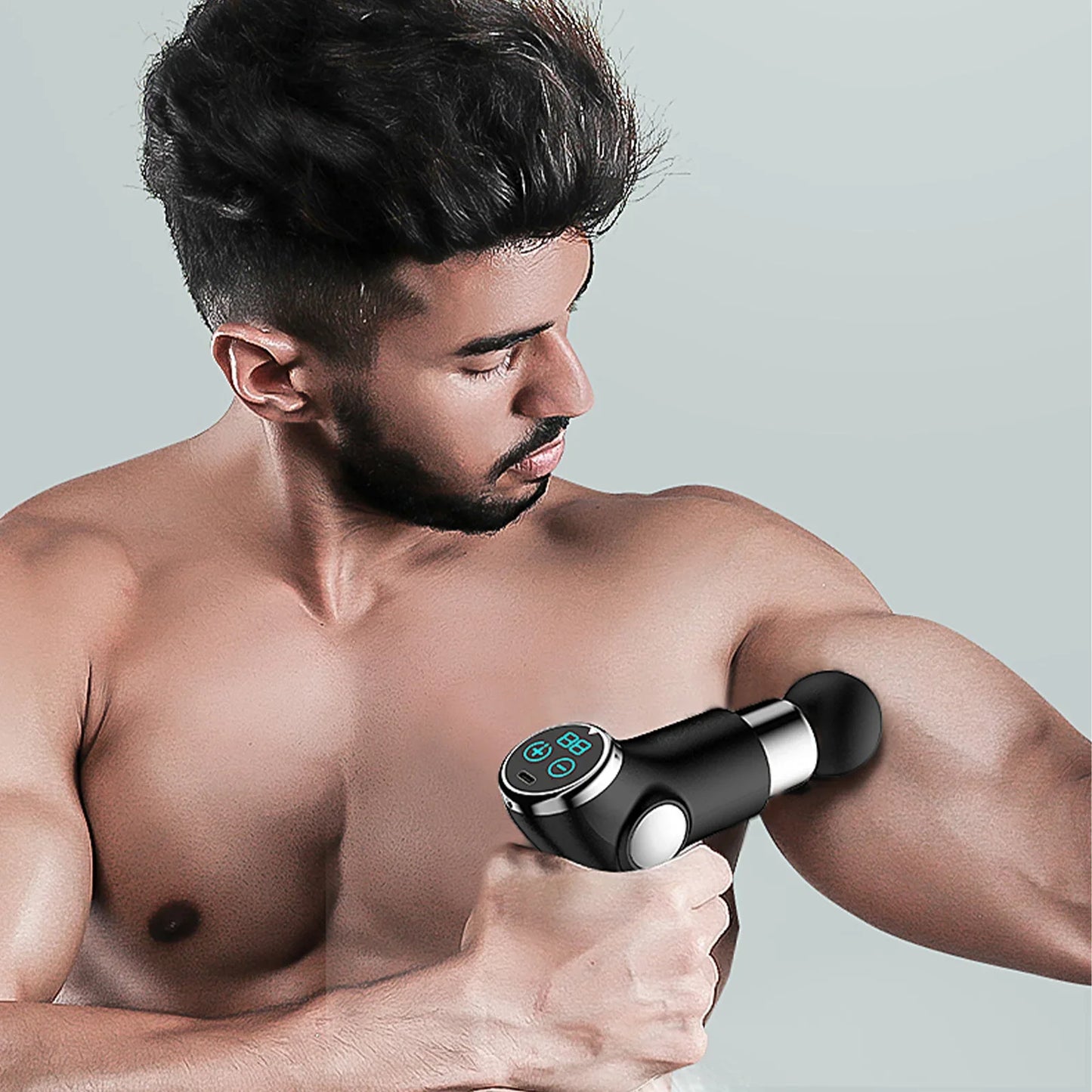 FitSmart LCD Display Mini Vibration Therapy Massage Device Black - Mekamart Australia