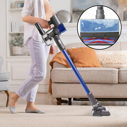 MyGenie H20 PRO Wet Mop 2-IN-1 Cordless Stick Vacuum Cleaner Handheld Recharge - Blue - Mekamart Australia