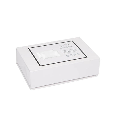 Casa Decor Luxury Satin Pillowcase Twin Pack Size With Gift Box Luxury - White - Mekamart Australia