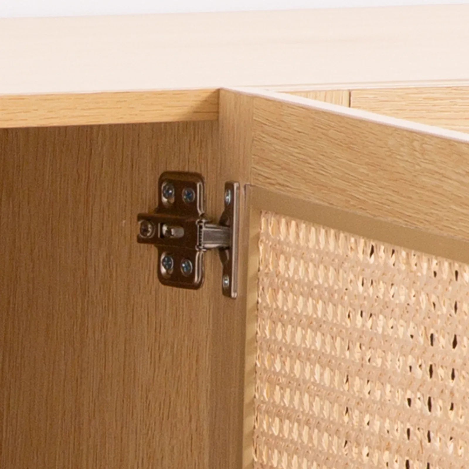 Casa Decor Santiago Rattan Entertainment Unit TV Stand Cabinet Storage Oak - Mekamart Australia