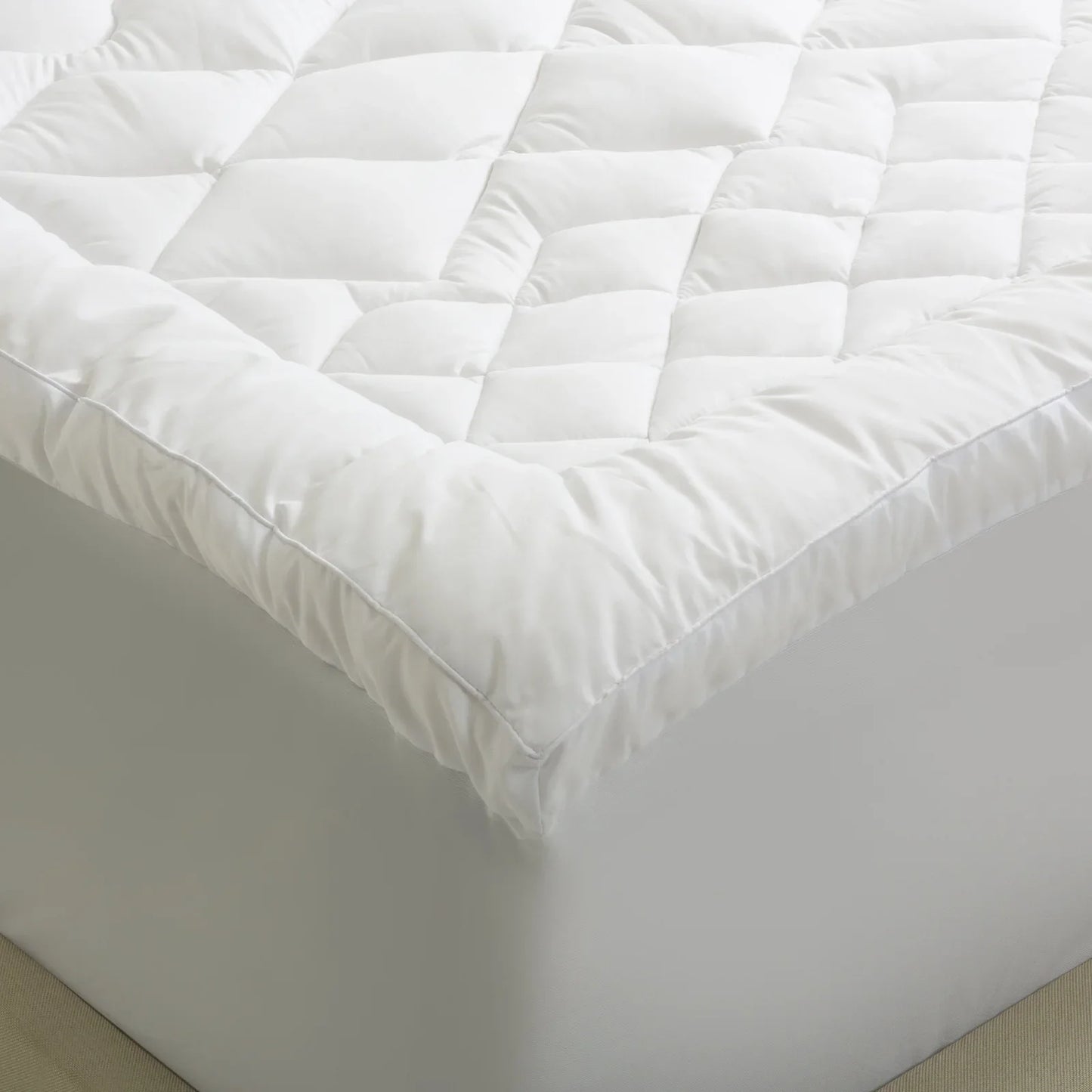 Royal Comfort 1200GSM Deluxe 7-Zone Mattress Topper Luxury Gusset Breathable - Single - White - Mekamart Australia