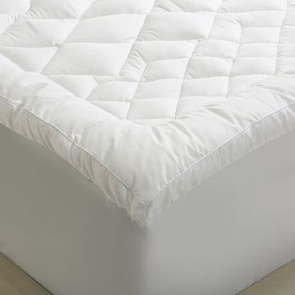 Royal Comfort 1200GSM Deluxe 7-Zone Mattress Topper Luxury Gusset Breathable - Single - White - Mekamart Australia