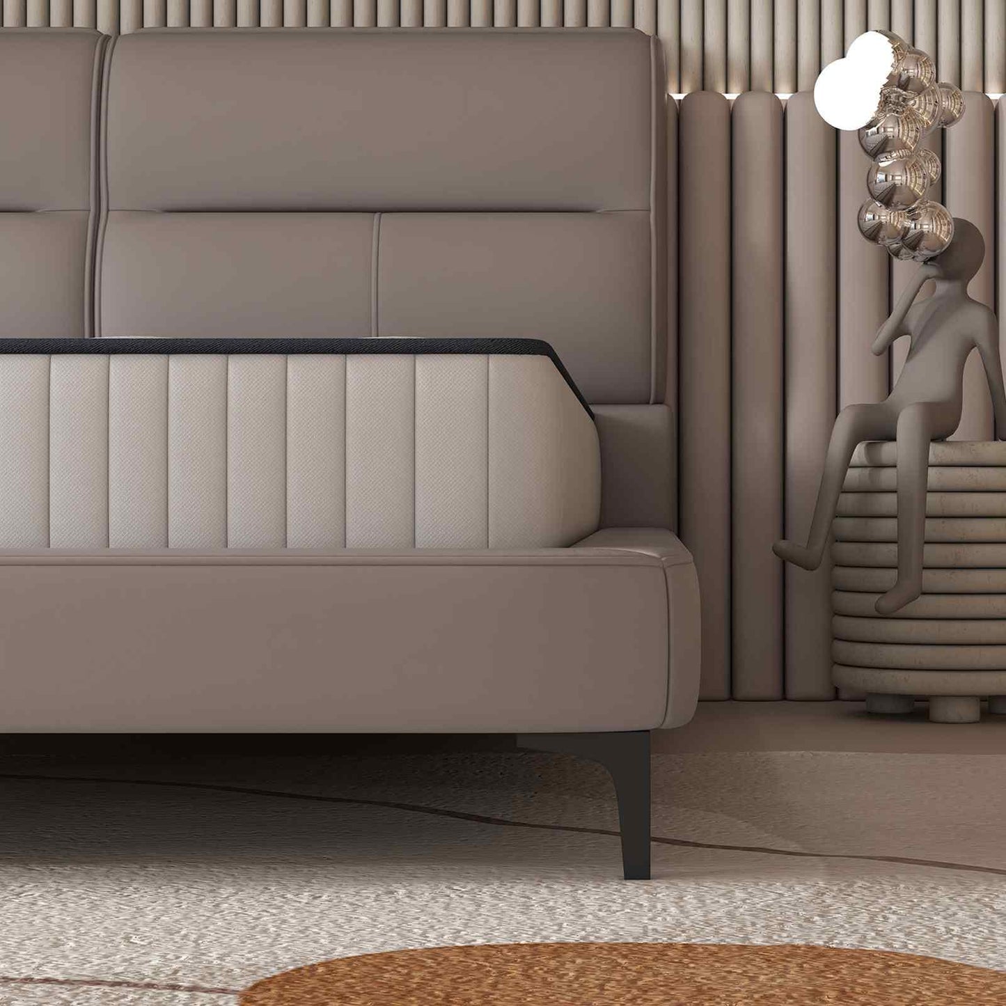 Spine-Lab Mattress 5 Zone 21cm Medium Firm Foam Bonnell Spring - King Single - White - Mekamart Australia