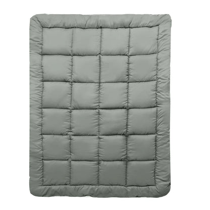 Royal Comfort Charcoal Bamboo Blend Topper 800GSM 45cm Skirt Luxury Bedding - King - Charcoal - Mekamart Australia