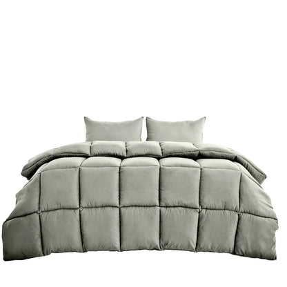 Royal Comfort 350GSM Charcoal Bamboo Quilt Luxury Bedding Duvet All Seasons - Double - Charcoal - Mekamart Australia