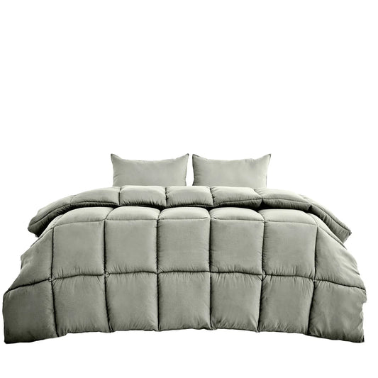 Royal Comfort 350GSM Charcoal Bamboo Quilt Luxury Bedding Duvet All Seasons - Double - Charcoal - Mekamart Australia