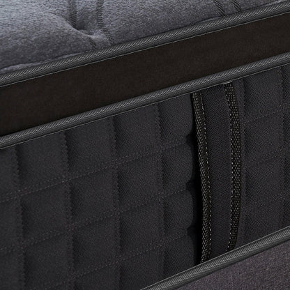 Eco Lux Euro Top 7 -Zone Pocket Spring Mattress Plush Edge Support Medium Firm - Single - Mekamart Australia