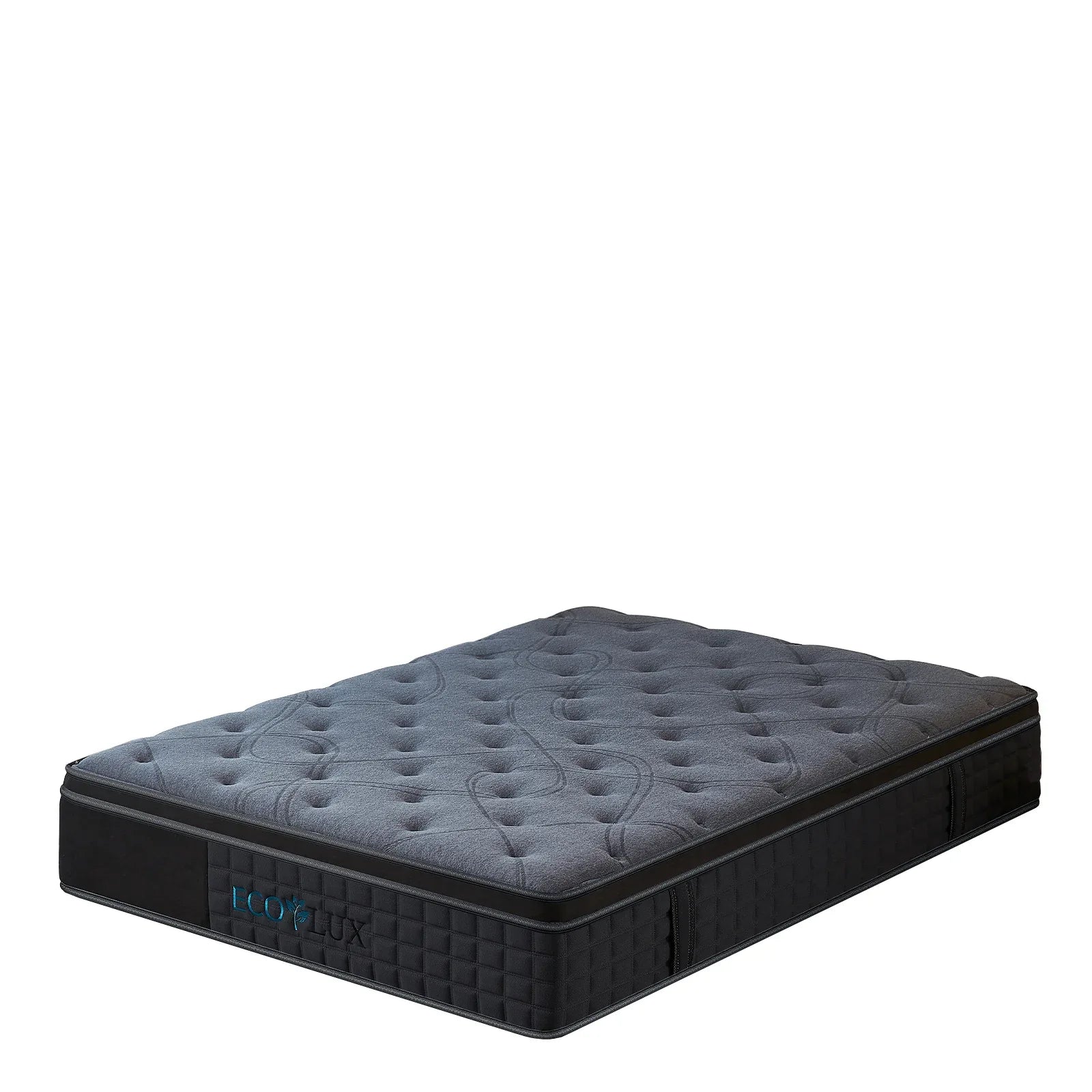 Eco Lux Euro Top 7 -Zone Pocket Spring Mattress Plush Edge Support Medium Firm - Single - Mekamart Australia