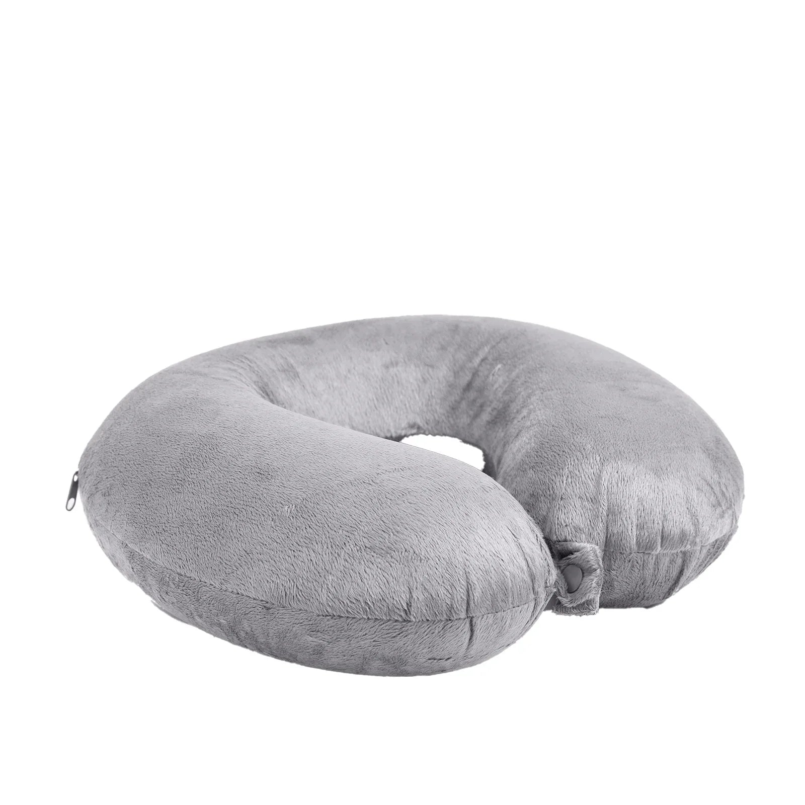 Milano Decor Memory Foam Travel Neck Pillow With Clip Cushion Support Soft Grey - Mekamart Australia