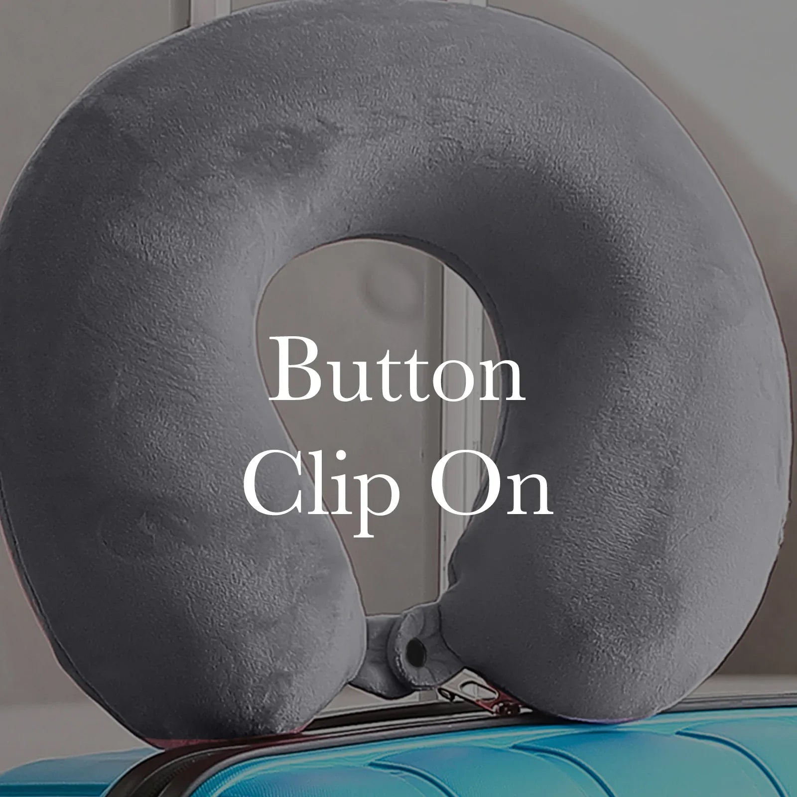 Milano Decor Memory Foam Travel Neck Pillow With Clip Cushion Support Soft Grey - Mekamart Australia