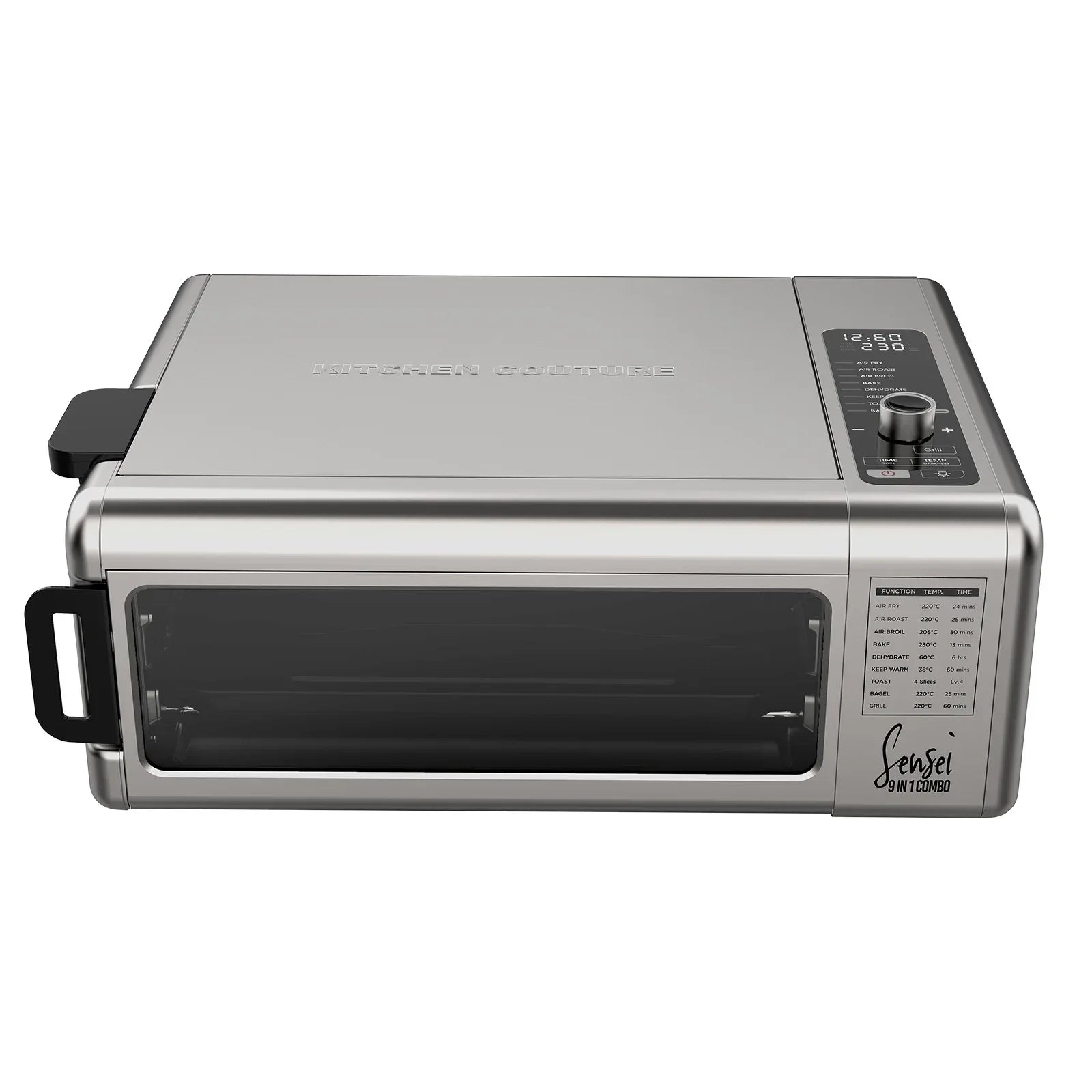 Kitchen Couture 9-In-1 Sensei XL Flip Air Fryer Oven Grill Stainless Steel - Mekamart Australia