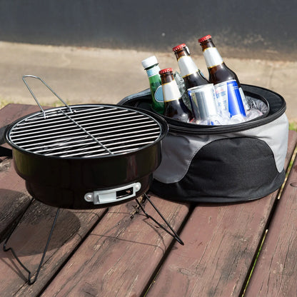 Havana Outdoors 2-IN-1 BBQ Grill Cooler Combo Set Outdoor Camping Picnic - Mekamart Australia
