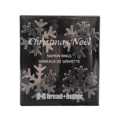 Bread and Butter Napkin Rings - Snow Flake - 4 Pack - Mekamart Australia
