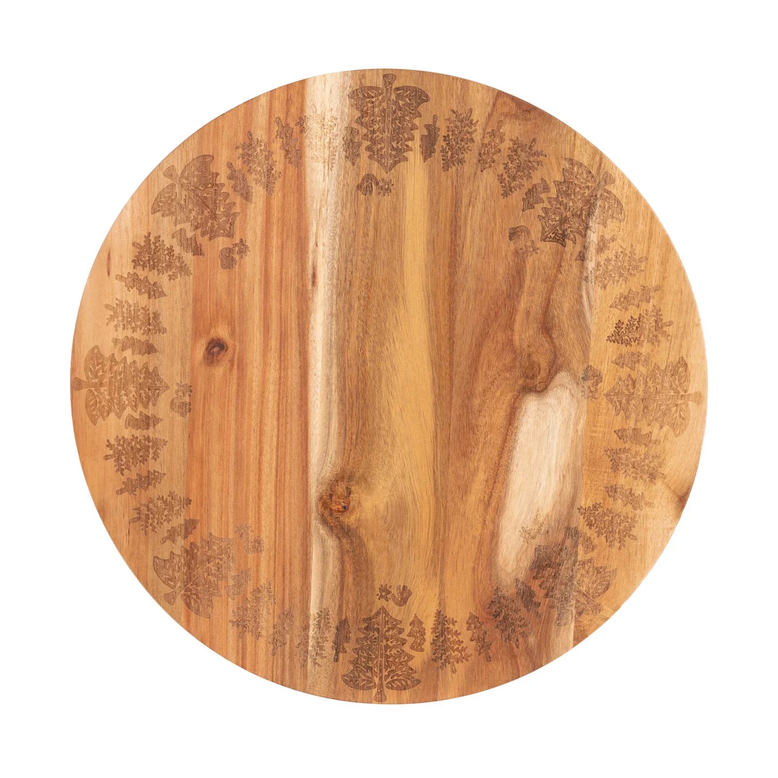 Bread and Butter 18 Inch Wooden Lazy Susan Tray - Trees - Mekamart Australia