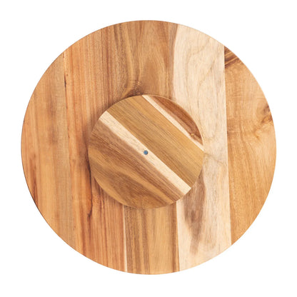 Bread and Butter 18 Inch Wooden Lazy Susan Tray - Wood Snowflake - Mekamart Australia