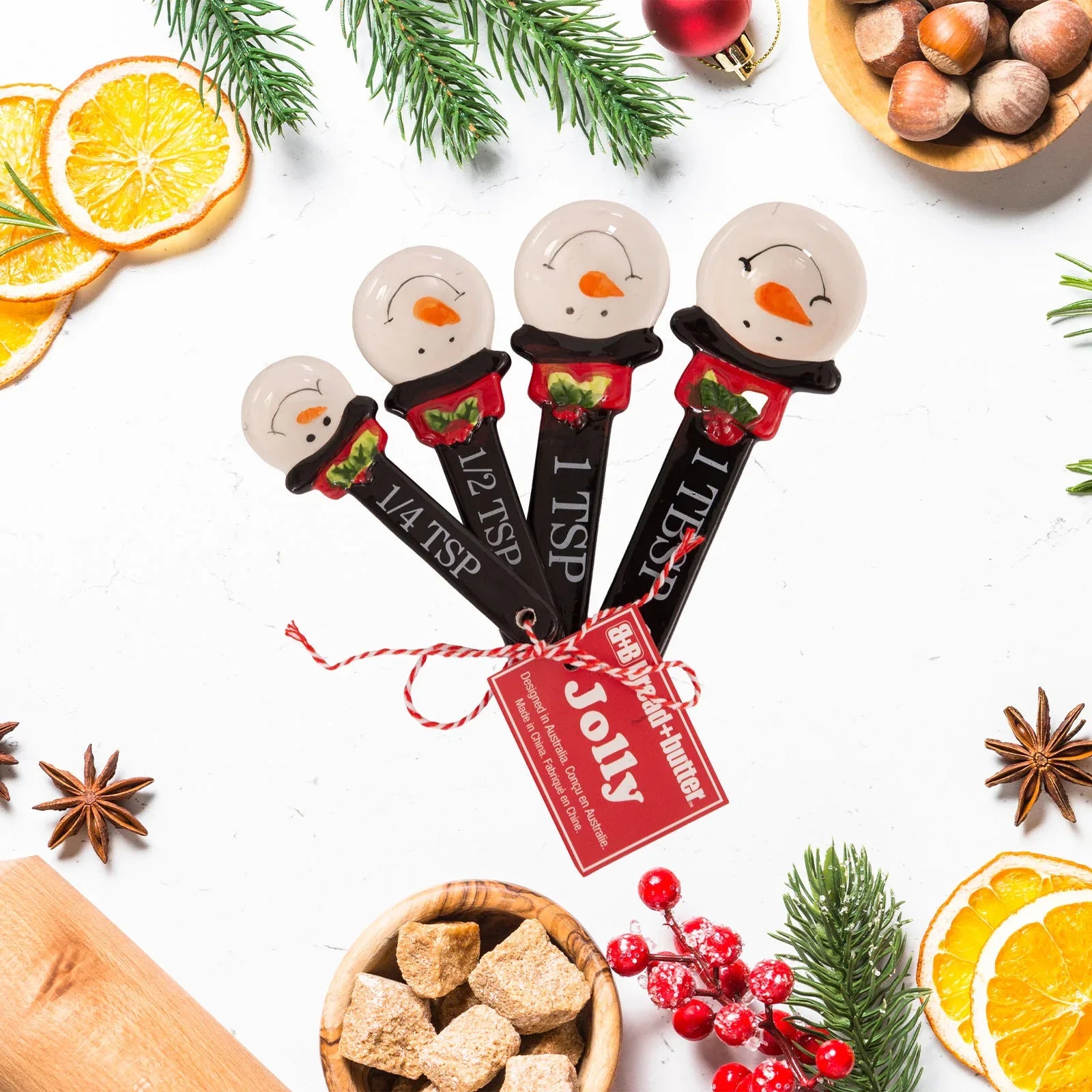 Bread and Butter Snowman Spoons 4 Pack - Mekamart Australia