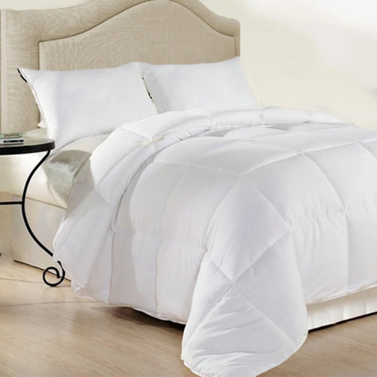 Royal Comfort 500GSM Plush Duck Feather Down Quilt Ultra Warm Soft - All Seasons - Single - White - Mekamart Australia
