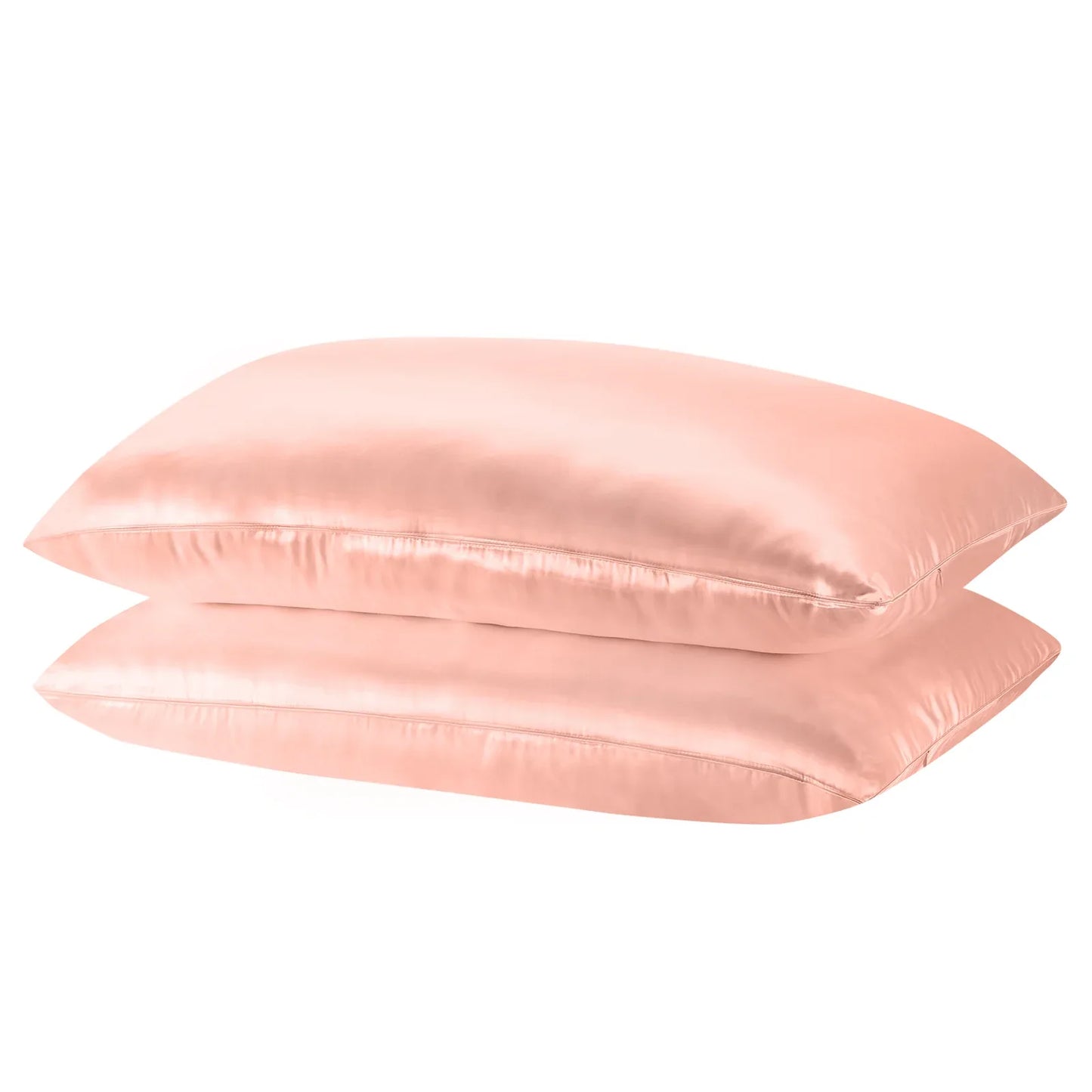 Royal Comfort Mulberry Soft Silk Hypoallergenic Pillowcase Twin Pack 51 x 76cm - Blush - Mekamart Australia