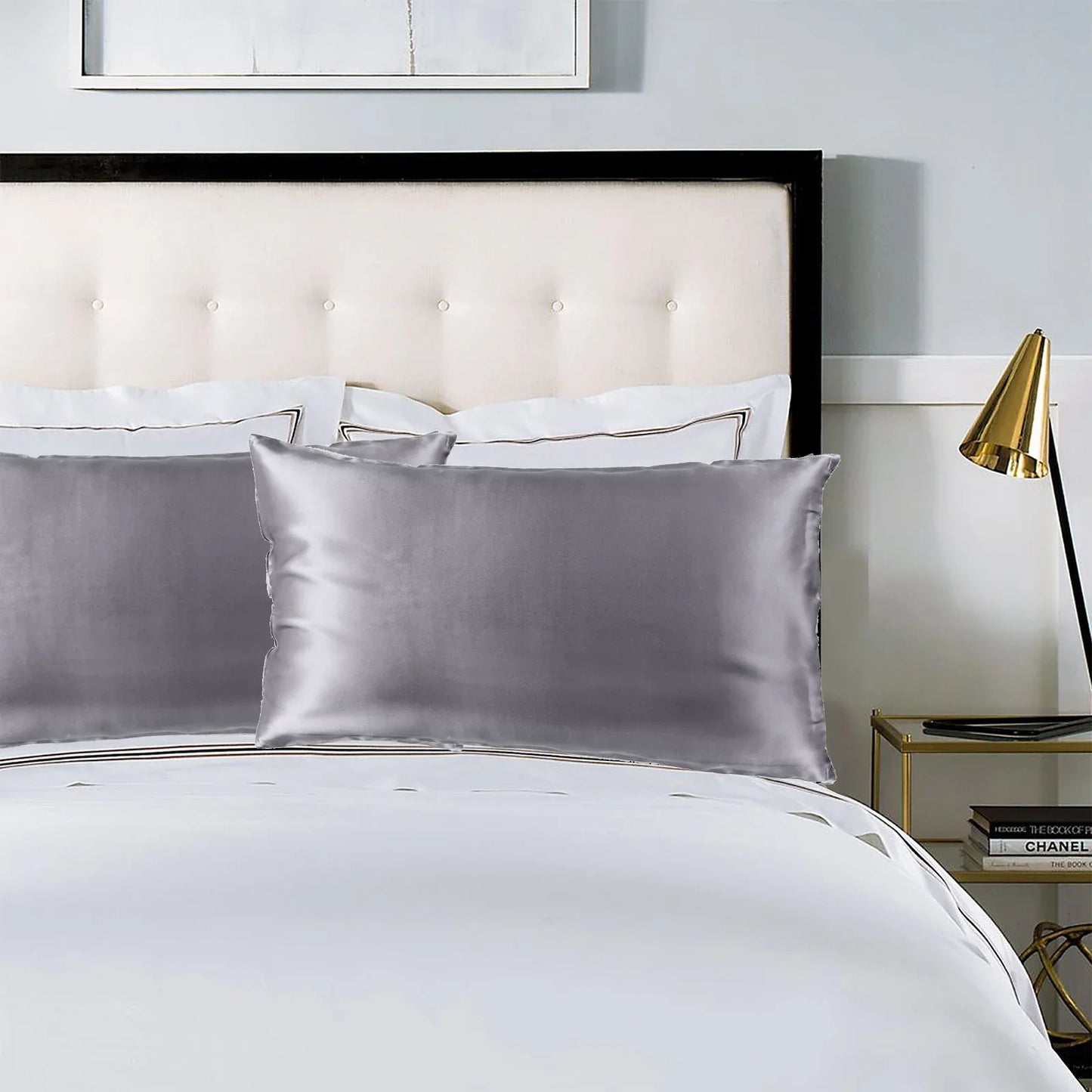 Royal Comfort Pure Silk Pillow Case 100% Mulberry Silk Hypoallergenic Pillowcase - Charcoal - Mekamart Australia
