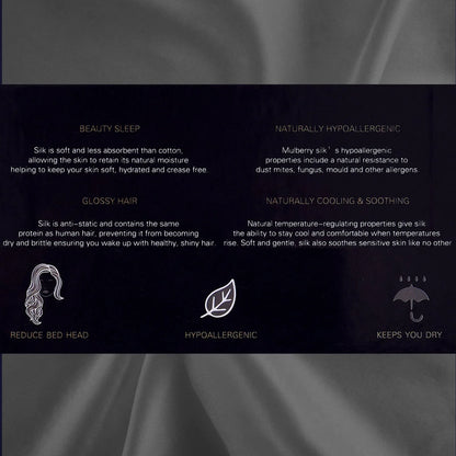 Royal Comfort Pure Silk Pillow Case 100% Mulberry Silk Hypoallergenic Pillowcase - Charcoal - Mekamart Australia