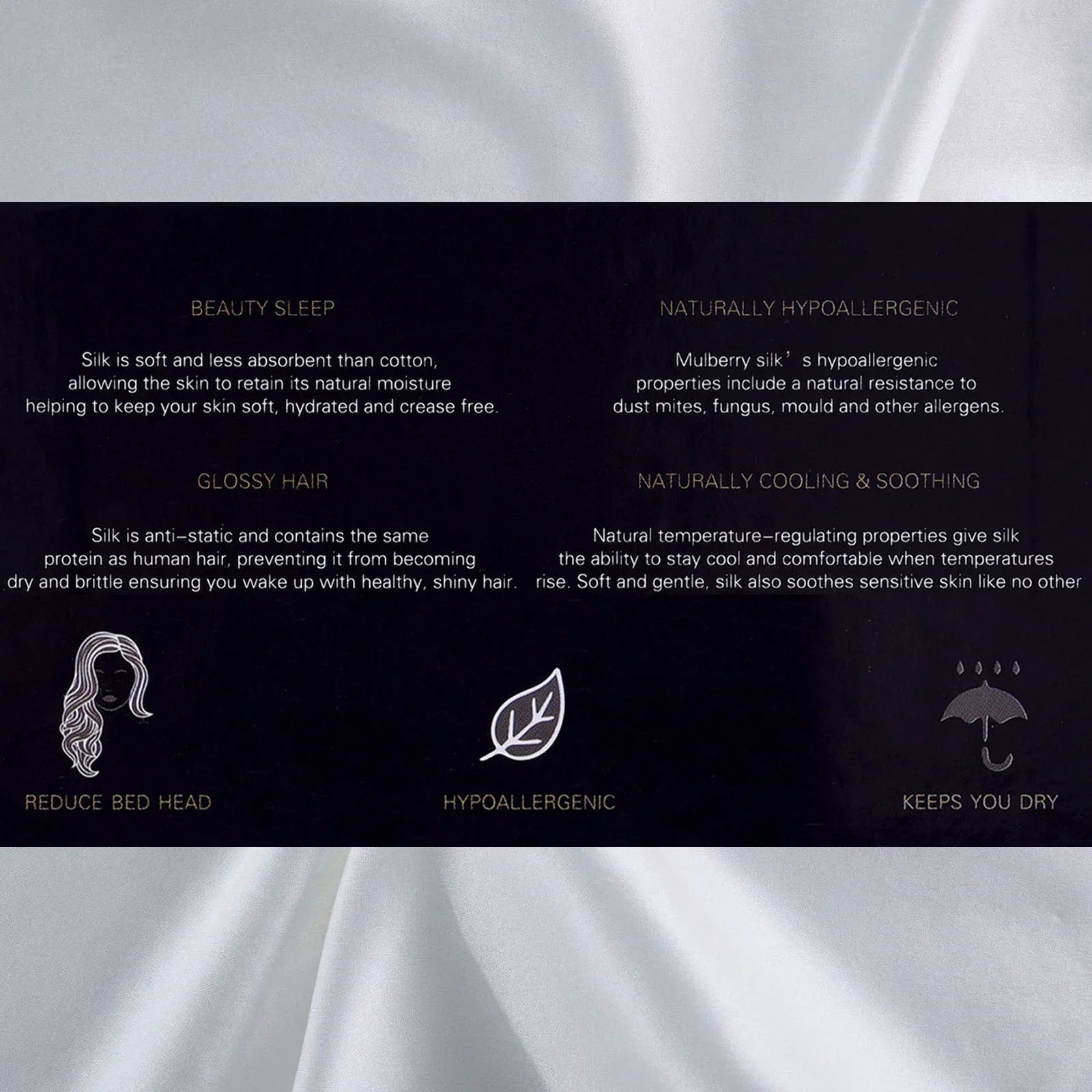 Royal Comfort Pure Silk Pillow Case 100% Mulberry Silk Hypoallergenic Pillowcase - Silver - Mekamart Australia