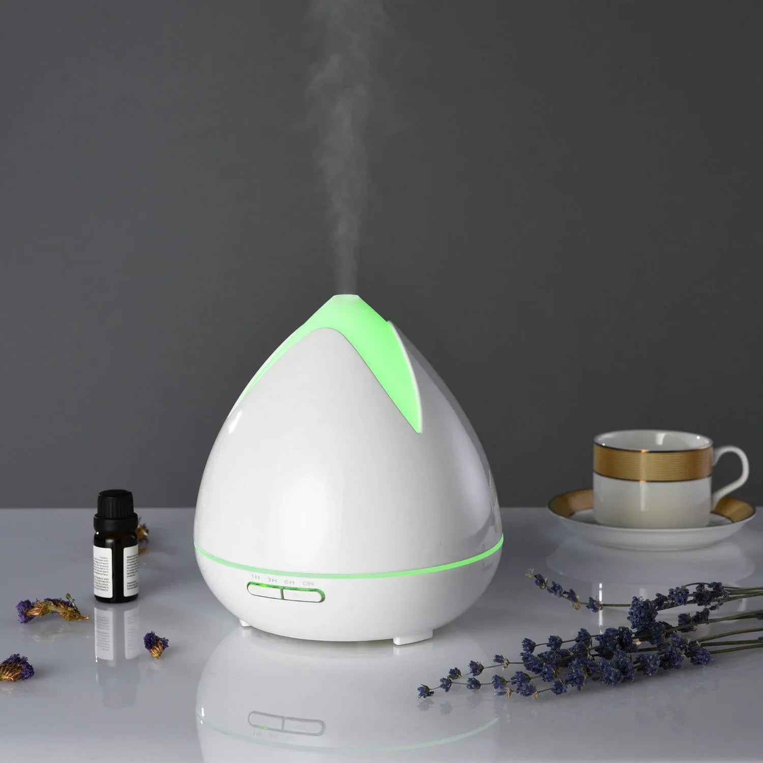 Essential Oils Ultrasonic Aromatherapy Diffuser Air Humidifier Purify 400ML - White - Mekamart Australia