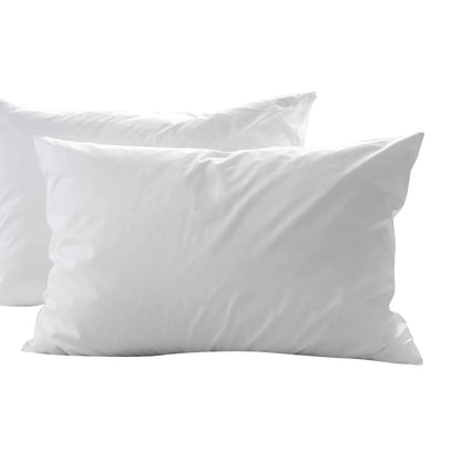 Royal Comfort 1800GSM Duck Feather Down Topper And 1000GSM 2 Duck Pillows Set - Queen - White - Mekamart Australia