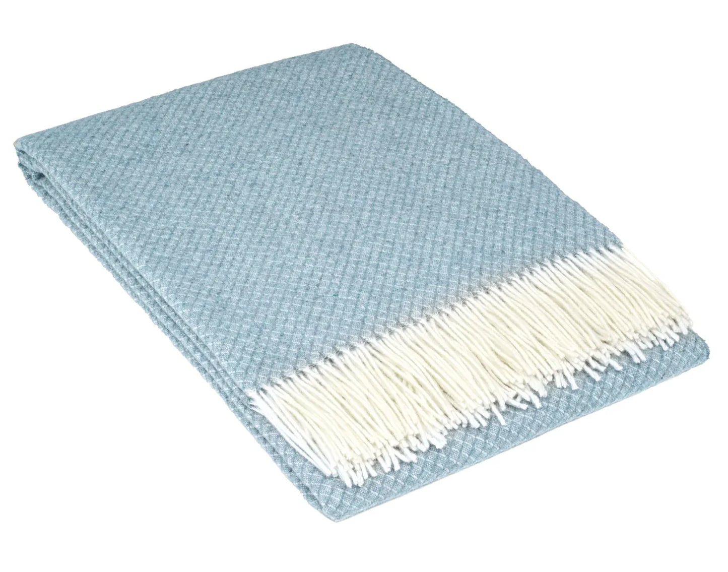 Chiswick Throw - Merino Wool/Cashmere - Blue - Mekamart Australia