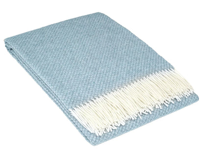 Chiswick Throw - Merino Wool/Cashmere - Blue - Mekamart Australia