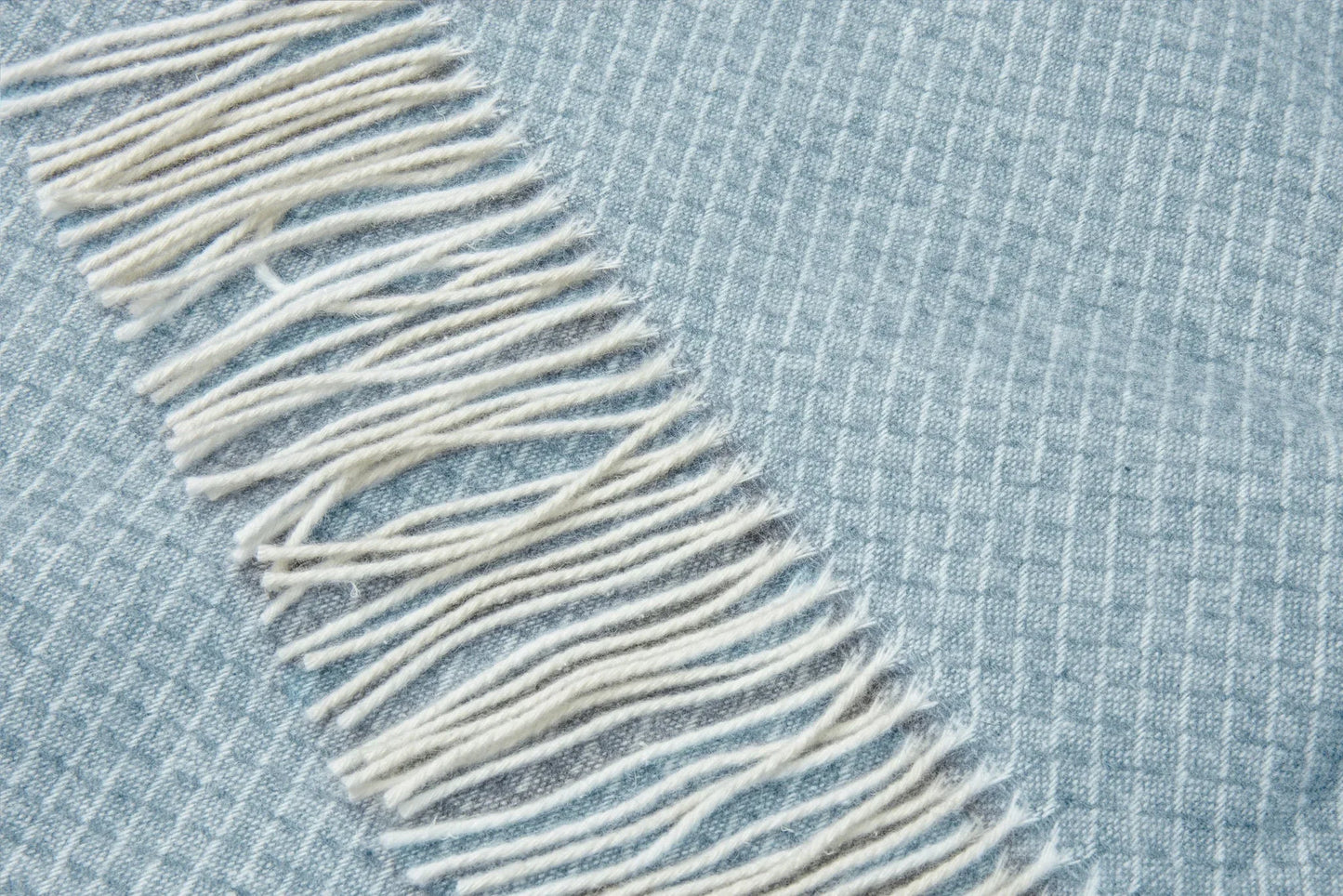 Chiswick Throw - Merino Wool/Cashmere - Blue - Mekamart Australia