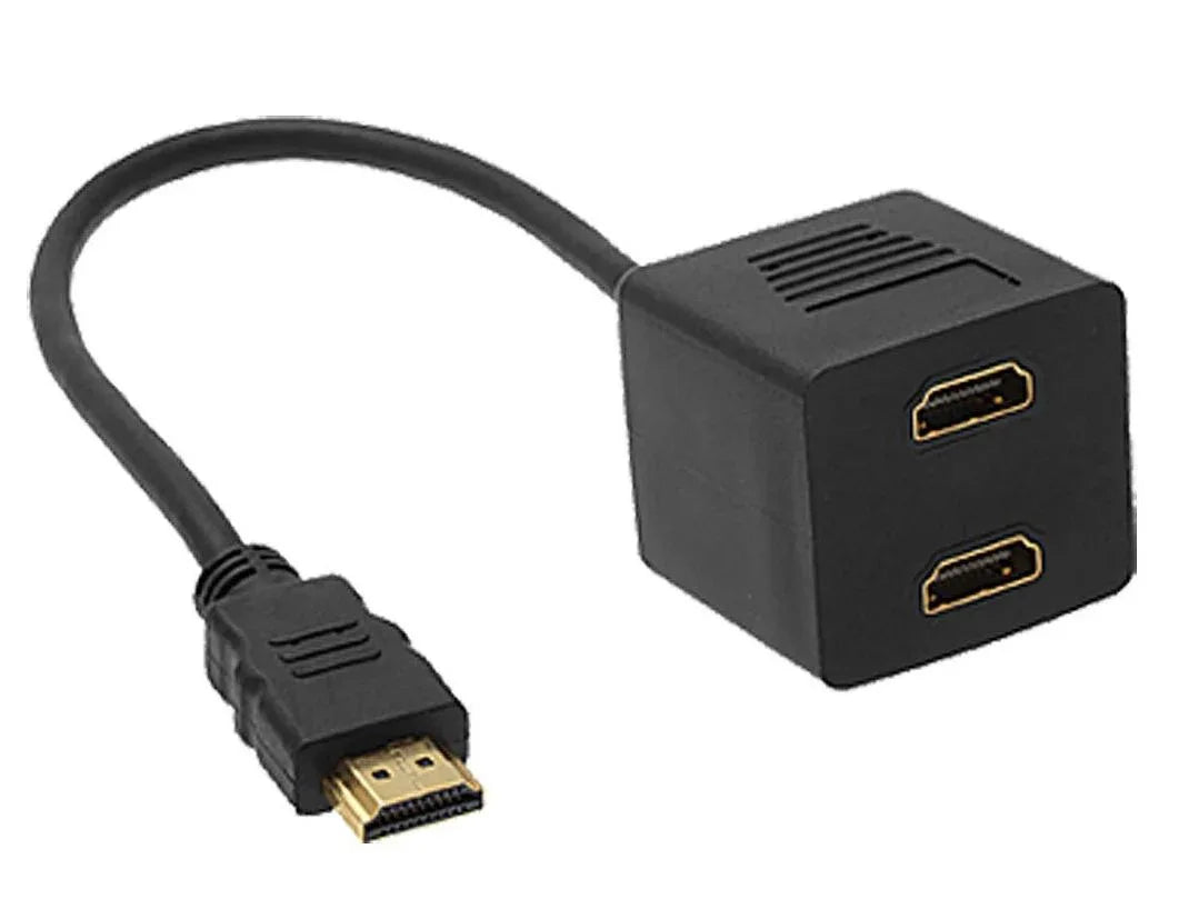 ASTROTEK HDMI Splitter Cable 15cm - v1.4 Male to 2x Female Amplifier Duplicator Full HD 3D - Mekamart Australia