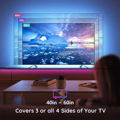 3M LED Strip Lights Rope Light for TV, Gaming and Computer (Lights Strip App with Remote Control) - Mekamart Australia