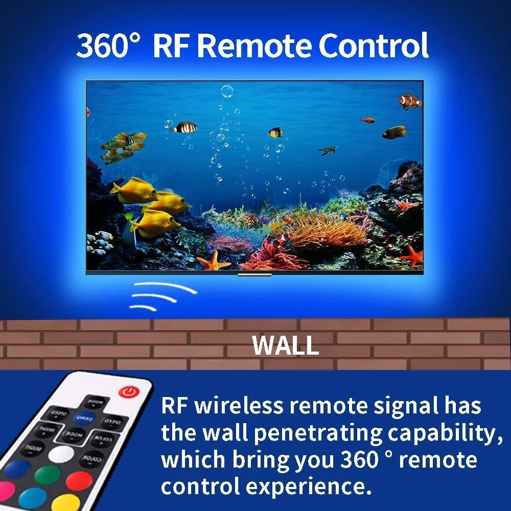 3M LED Strip Lights Rope Light for TV, Gaming and Computer (Lights Strip App with Remote Control) - Mekamart Australia