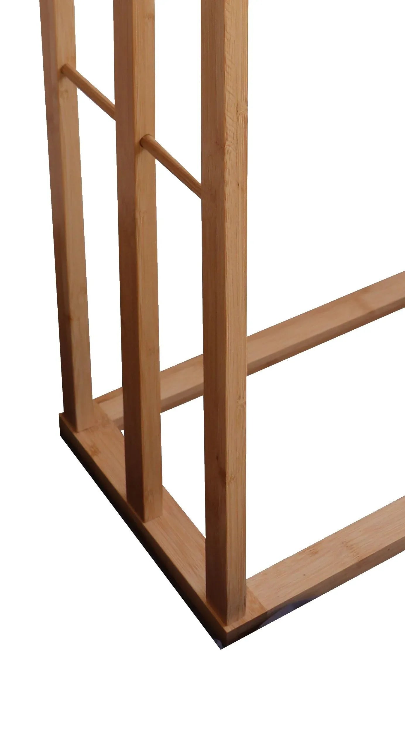 Bamboo Towel Bar Metal Holder Rack 3-Tier Freestanding for Bathroom and Bedroom - Mekamart Australia